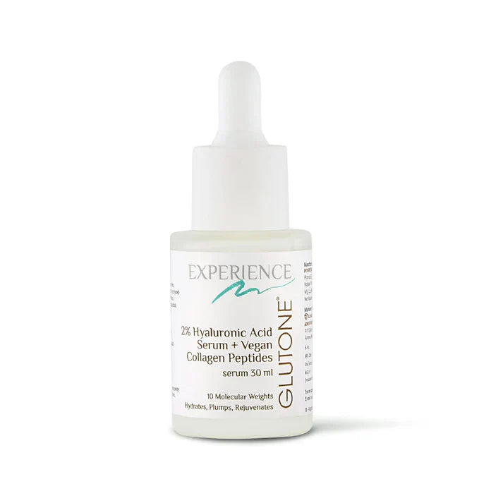 Glutone 2% Hyaluronic Acid plus vegan collagen peptides Serum 30ml